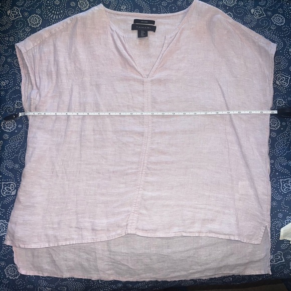 Tahari Women's Pink Linen Top - Picture 4 of 4